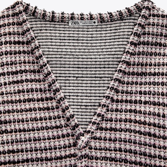 ZARA Textured Midi Sweater Dress Cardigan BNWT - Picture 4 of 5